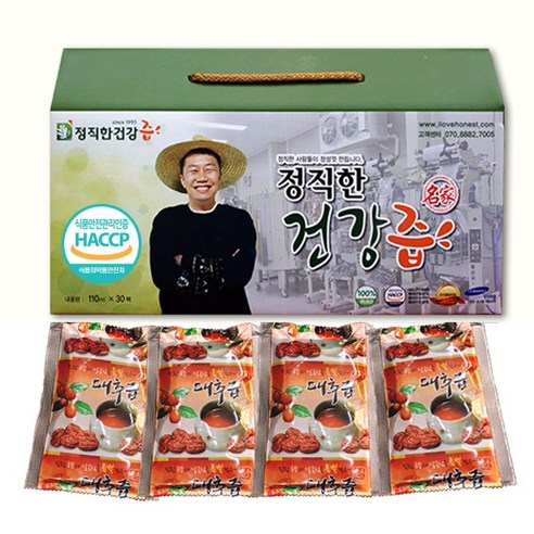 정직한건강즙 국내산 정직한 대추즙, 110ml, 90포