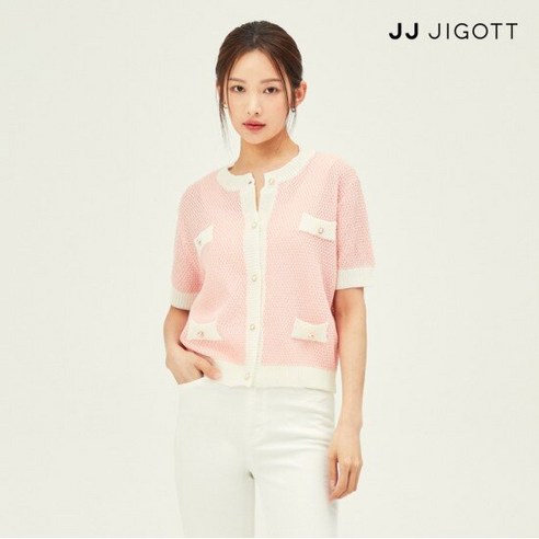 (JJ지고트) 배색 포켓 장식 가디건 GP6P1CD611 401622