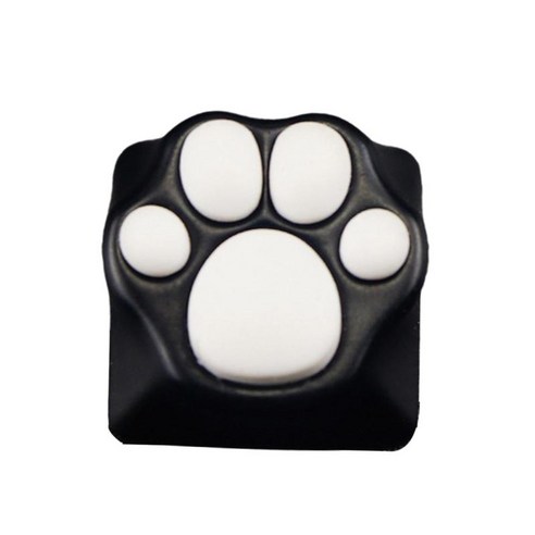 Cat Paw Keycaps Cat Claw Keycap For Keyset Creative 게임, 검정 흰색, {"사이즈":"18mm"}, {"수건소재":"알루미늄 합금"}