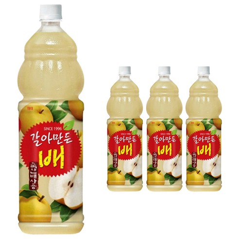 제트스카이 해태음료 갈아만든 배, 1.5L, 4개