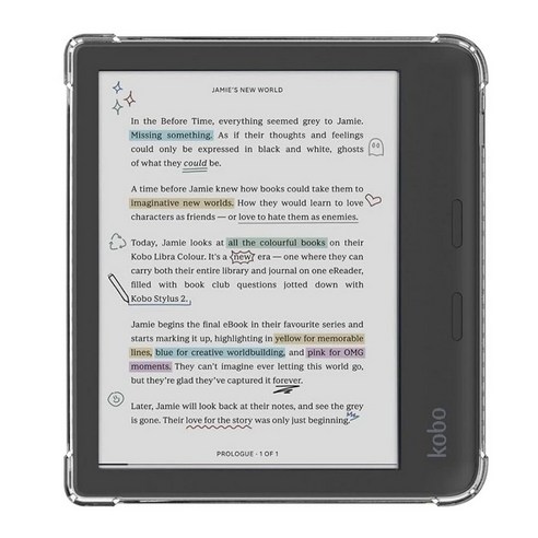 Zcooooool Kobo Libra Colorer/Kobo Libra 2 eReader 케이스 17.8cm(7인치) 강화 모서리 커버/천칭자리 컬러 케이스/천칭자리 2 케이스, 7