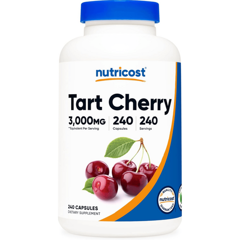 타트 체리 10배 추출물 3000mg 고함량 대용량 240캡슐 8개월분 해외직구 Tart-Cherry, 240정, 1개