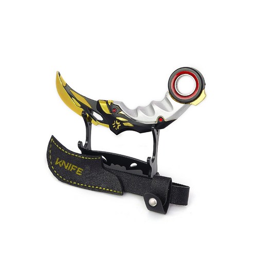 SimHm 발로란트 2021 챔피언스 칼 나이프 나비칼 근접 프라임 굿즈 접이식 전술 스킨 무기 valorant knife 연습용, 키체인 호신용, 1개