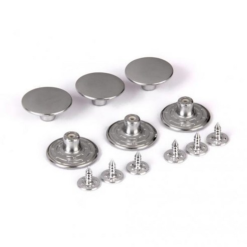 12 세트 데님 청바지 단추 스터드 해머 20mm 공예 교체, 은, 구리, 스터드 / 청바지 버튼