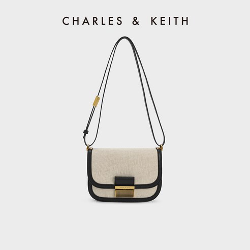 찰스앤키스 23NEW CHARLES&KEITH CK2-80782074 캔버스 패치 숄더 크로스 두부백 (뉴칼라)