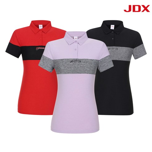 jdx 여성골프웨어  [JDX] 여성 인팅 컬러블럭 카라티셔츠 3종 택 1(X1SMTSW94)