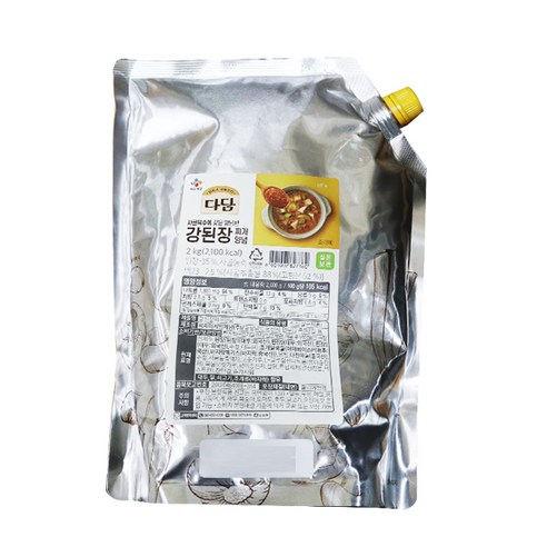 백설 다담 강된장 찌개양념2kg 1개, 2kg