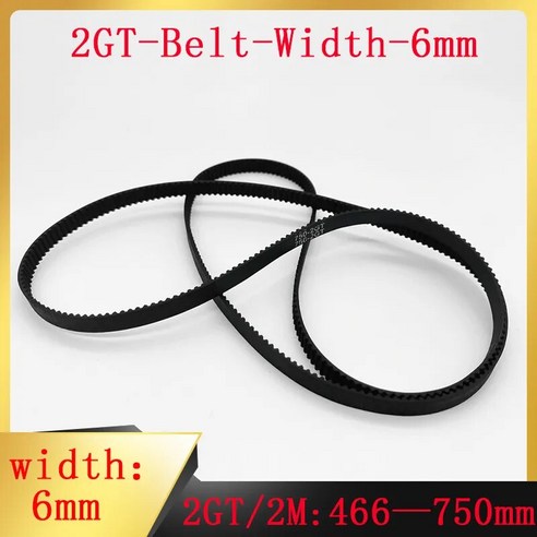 컨베이어 벨트 컨베어 2GT 폐쇄 루프 타이밍 고무 폭 6mm 구동 링 톱니 피치 2mm GT2 466-750mm, [01] 6mm, [01] 1 개, [04] 476MM, 1개