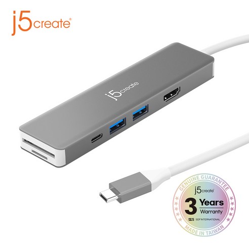 [j5create] JCD390 4K60Hz 엘리트 USB-C타입 10Gbps 멀티허브, 단품, 단품