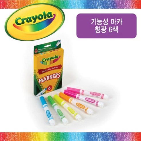 크레욜라 기능성 마카 형광 6색(536894), 6색, 6개