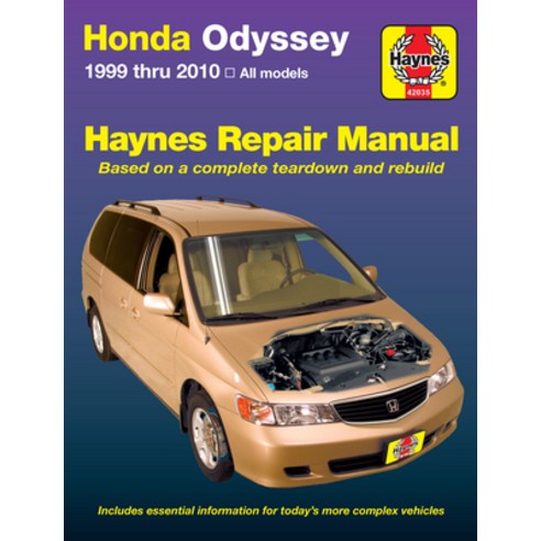 (영문도서) Honda Odyssey 1999-10 Paperback, Haynes Manuals, English, 9781563929236