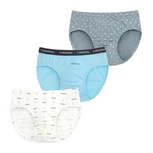 레노마 키즈 삼각팬티 3매세트 면 남아 남아용