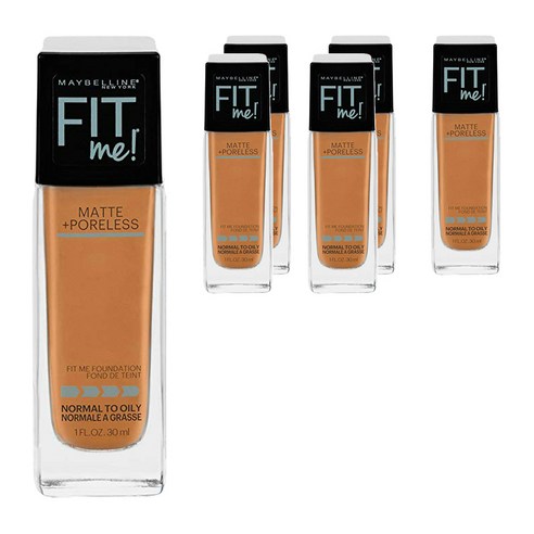 메이블린 핏 미! 매트+ 포어리스 파운데이션 30ml, Toffee, 6개