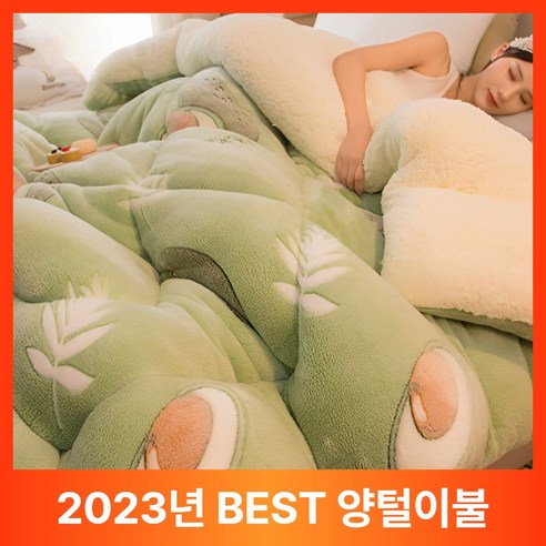 [크리스마스 특별 초특가! ] 로빈홈즈 300% 풍만한 양털이불 극세사 캐시미어, 아보카도 그린