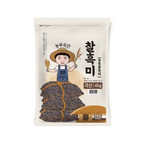 농부곡간 국산 찰흑미, 4kg, 1개