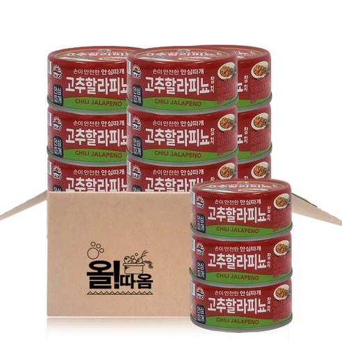 사조 고추할라피뇨 참치, 12개, 100g