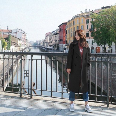 루나걸 여성용 나르샹 모직 패딩 코트
