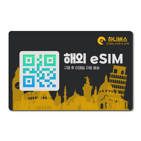 유럽 이심 eSIM 무제한데이터 5G LTE e심 즉시발급, 1개, 매일 1GB, 5일