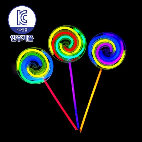 로앤제이 KC인증 야광팔찌 100매입 고급형 8시간 7색, 2개, 사탕
