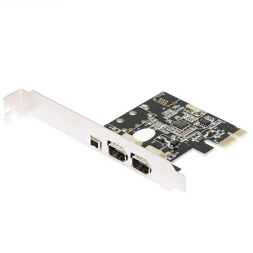 Xzante PCI-E 1X - 1394 카드 3 포트 DV HD 비디오 캡처 Pcie 1394A 데스크탑 PC 핫 스왑용 6Pin 4Pin 어댑터 카드., Black_1