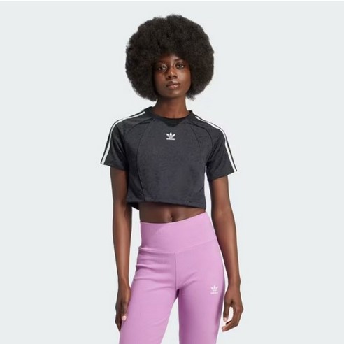 아디다스(퍼포먼스) 베이비 티 여성용 프린팅 크롭반팔티 IW5476