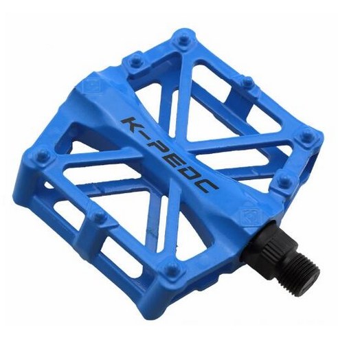 [ZMQ] 새로운 자전거 페달 알루미늄 합금 자전거 페달 Mtb 도로 사이클링 밀봉 3 베어링 페달 Bmx 초경량 자전거 부품, 하나, 블루