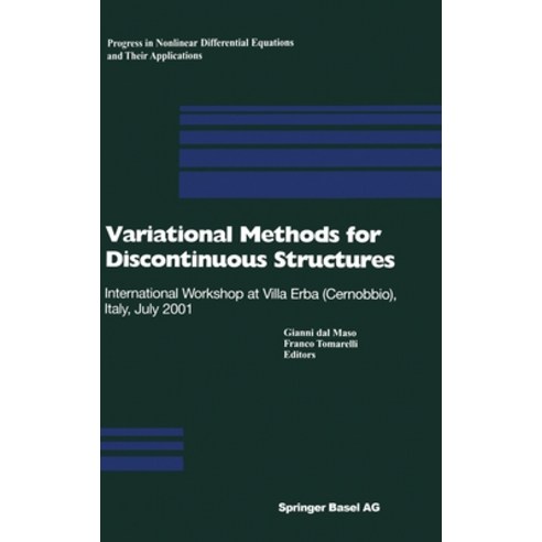 (영문도서) Variational Methods for Discontinuous Structures: International Workshop in Villa Erga Cenob... Hardcover, Birkhauser Basel, English, 9783764369132