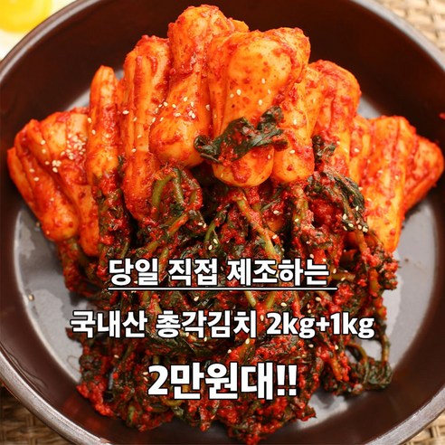 여수정아식품 국내산 당일제조 알타리김치 총각김치 전라도김치, 1개, 3kg