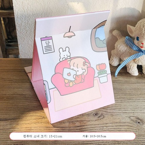 DFMEI 데스크탑 메이크업 거울 데스크탑은 대형 접이식 작은 거울 여성 기숙사 휴대용 휴대용 드레싱 거울을 서있을 수 있습니다., DFMEI 컴퓨터 소녀