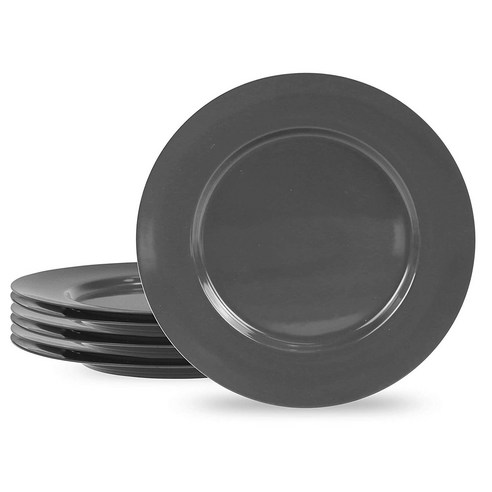 Calypso Basics 멜라민 샐러드 플레이트 6개입, Grey