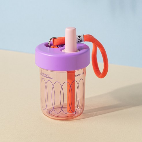 차코랩 트라이탄 빨대컵 캠핑 야외 사무실 진공 텀블러 휴대용 450ml, 트라이탄450ml, 핑크, 1개