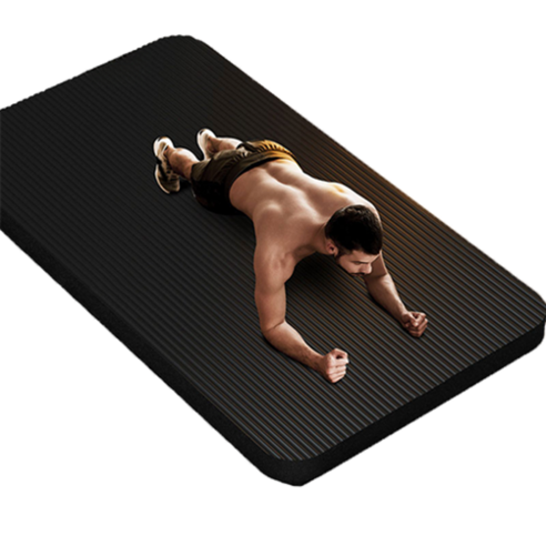 온더어스 프리미엄 NBR 요가매트 200cm 20mm 61/80/90cm 와이드 홈트매트 스트랩 포함, 블랙, 1개