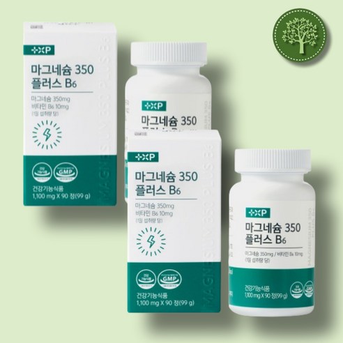 근육이완 신경에 좋은 글루콘산 마그네슘 함유 마그네슘 350mg 비타민6 10mg, 2개, 90회분
