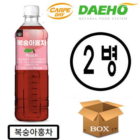 대호 카르페데이 복숭아홍차 액상, 1L, 4개