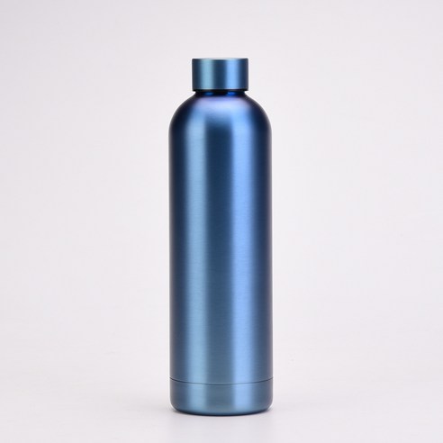 ZZJJC 2단 304 스테인리스 텀블러 물병 750ML 대용량 아웃도어 스포츠 스크럽 물컵, 전기도금 H형