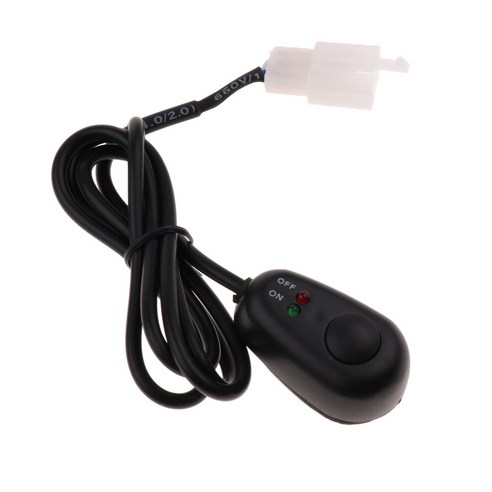 Ursmart 12V 2A 자동차 보조 끈 적 푸시 버튼 스위치, 4.6x2.75x1.6cm, 플라스틱, 설명