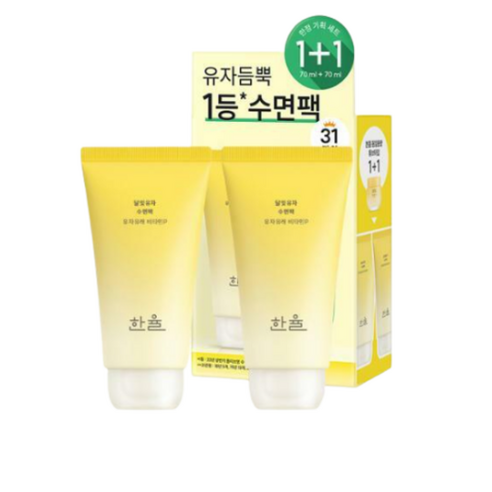 한율 달빛유자 수면팩 70ml+70ML, 2개, 70ml