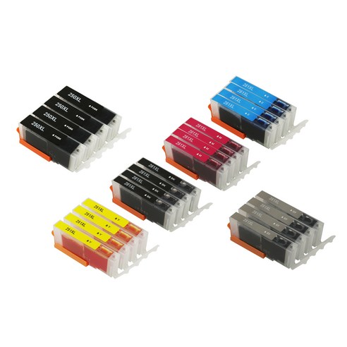 캐논 MX922 MG7520용 PGI-250 CLI-251 대용량 XL 호환 카트리지, 24개 구성 (6카트리지 4세트), 1개