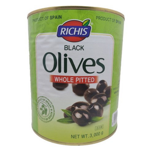 리치스 홀 피티드 블랙 올리브 절임, 2개, 3kg