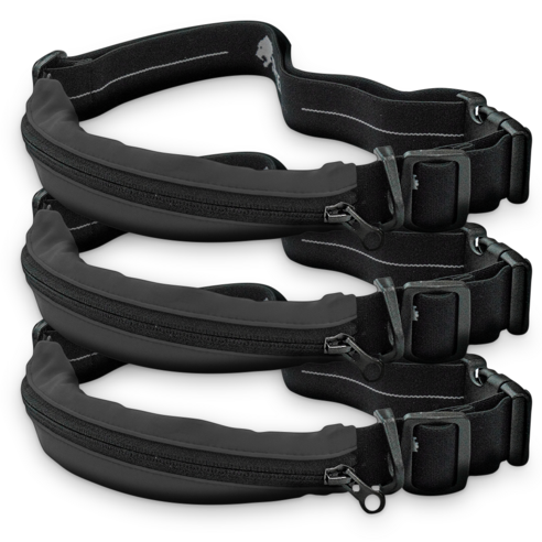 타이트엔드 tight running belt 슬림 웨이스트백, 블랙, 3개