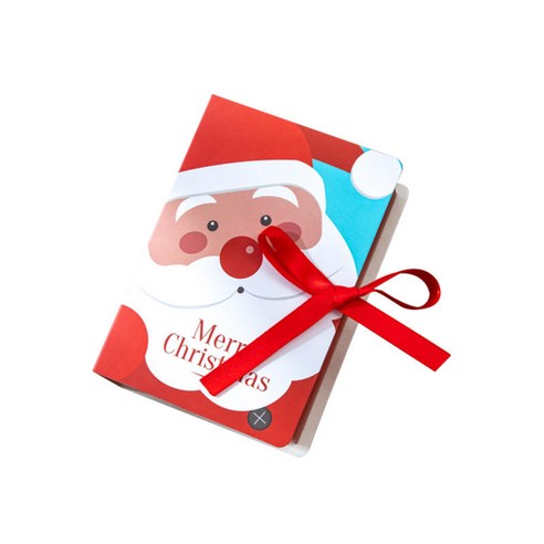 리본이 있는 크리스마스 선물 상자 5" 패턴이 있는 재사용 가능한 뚜껑이 있는 졸업 선물 포장용 상자 신부 샤워, 크기가 큰, 판지, 산타 클로스