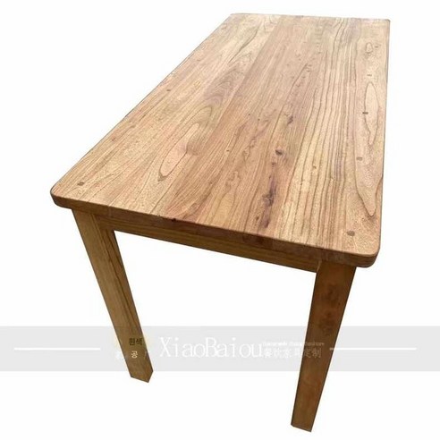 고재 느릅나무 사각 사각테이블 빈티지테이블 테이블 식탁, 120x60x75cm(신규)