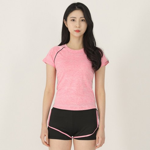 나야스타일 여성용 요가복 에어 딜라잇 라인 숏 슬리브