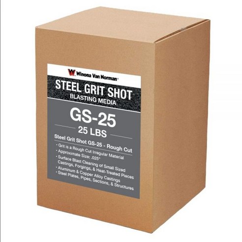 Winona Van Norman 스틸그릿 GS25 러프컷샷 샌드블라스팅매체 5lb 750567, 5.0 Pounds