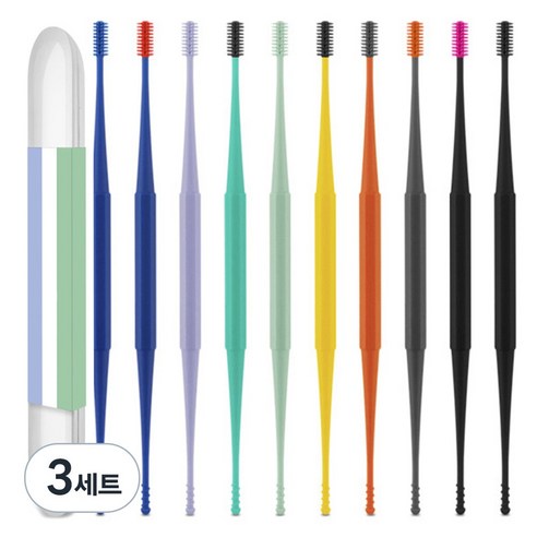 바우마켓 플라스틱 실리콘 양면 귀이개 10종, 3세트