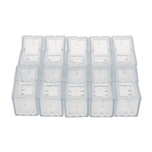 10pcs 의자 다리 바닥 보호대 고무 의자 다리 바닥 보호대, PVC, 폭 24-30mm 길이 39-47mm