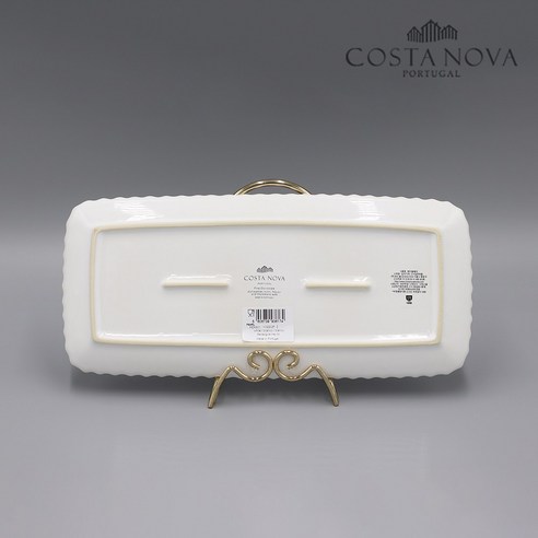 테이블에 내려앉은 우아한 빛, 코스타노바 펄 화이트 직사각 접시