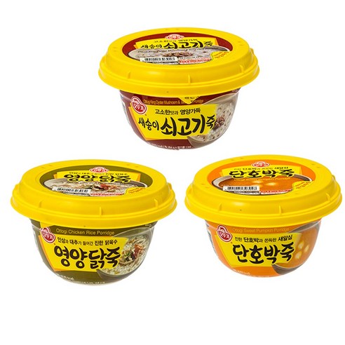 오뚜기 새송이쇠고기죽285g 2개 + 영양닭죽 285g 2개 + 단호박죽 285g 2개, 285g, 1개