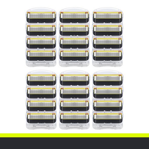 질레트 호환용 면도날 신형 프로글라이드 6팩 세트 총 24개입, 6개