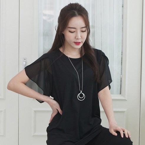 반팔 튤립소매